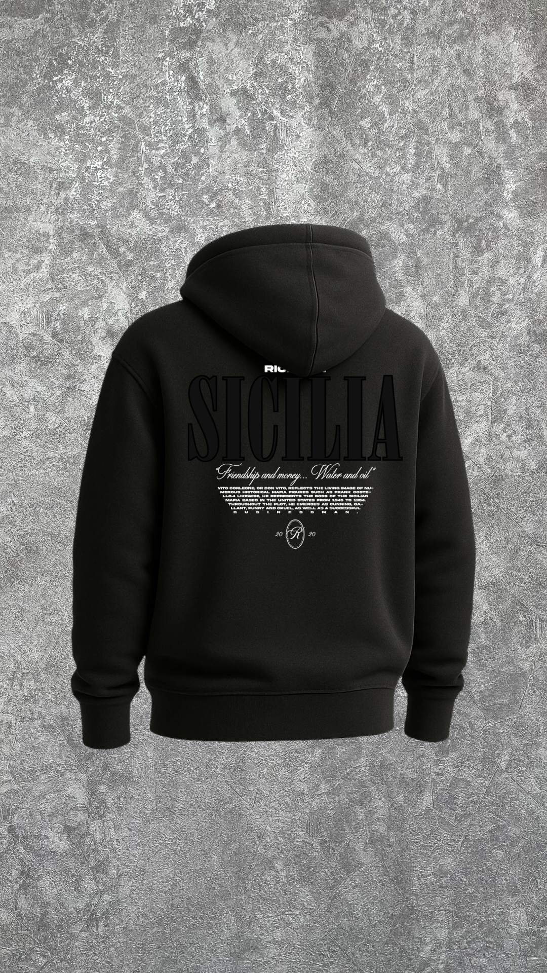 RICH IN SICILIA HOODIE GAMUZA CUERO