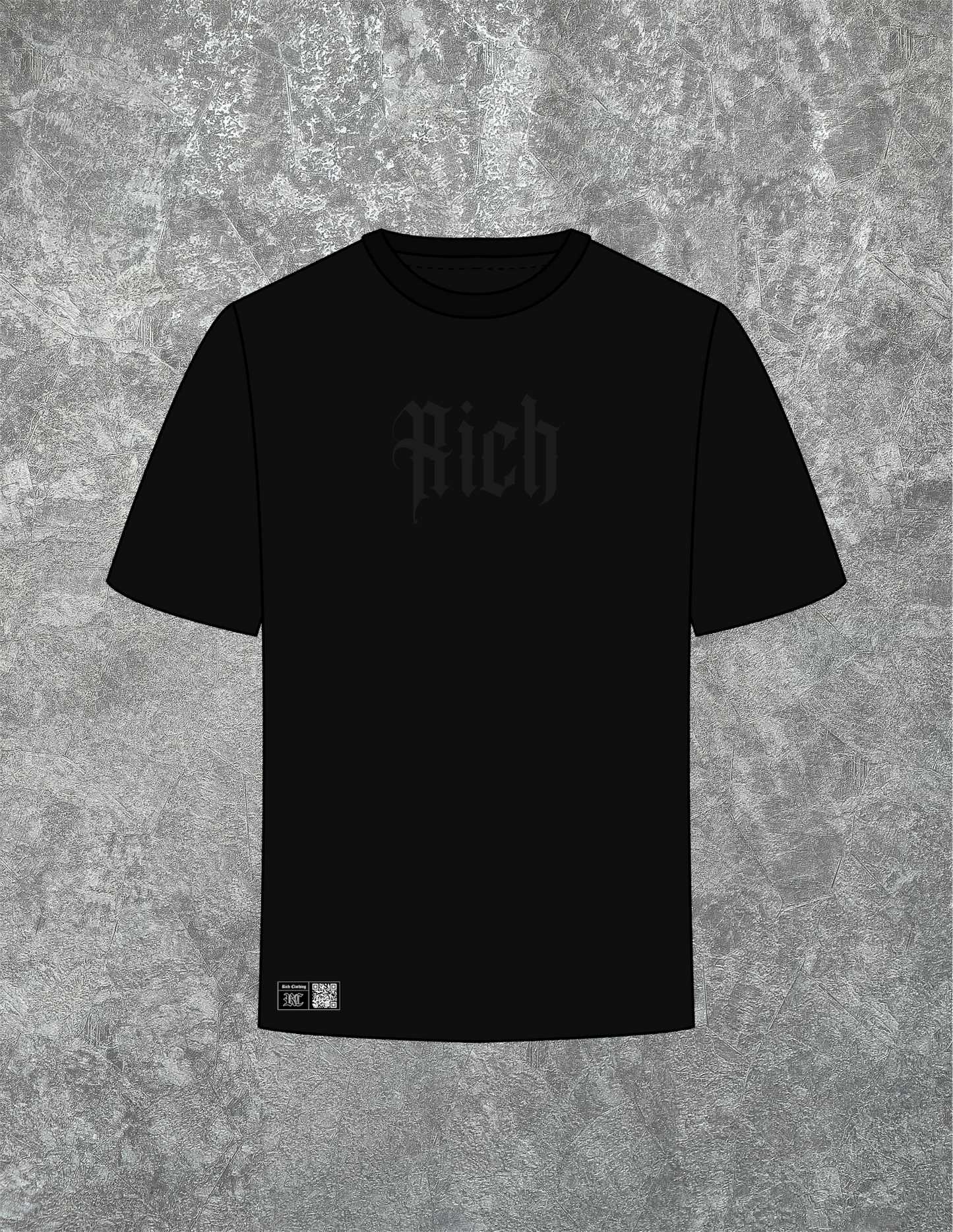 Camiseta Rich gamuza negro