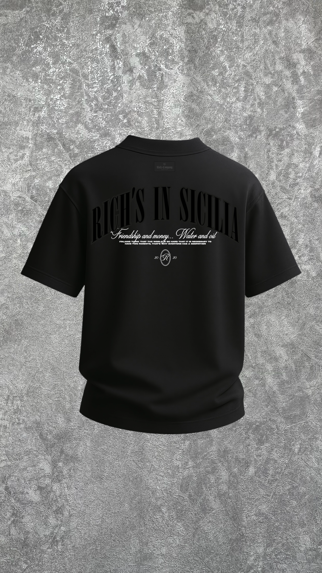 CAMISETA RICH IN SICILIA GAMUZA CUERO