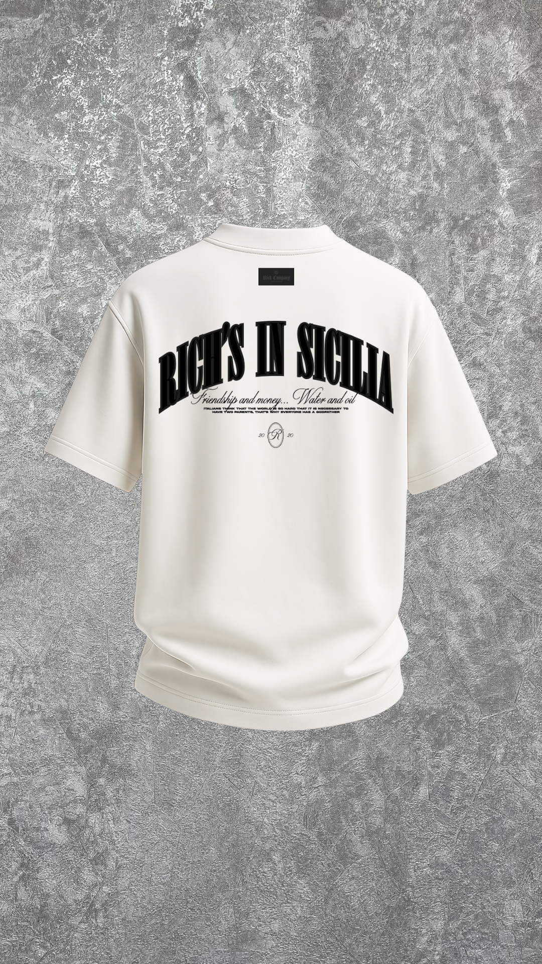 CAMISETA RICH IN SICILIA GAMUZA CUERO B