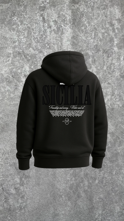RICH IN SICILIA HOODIE GAMUZA CUERO