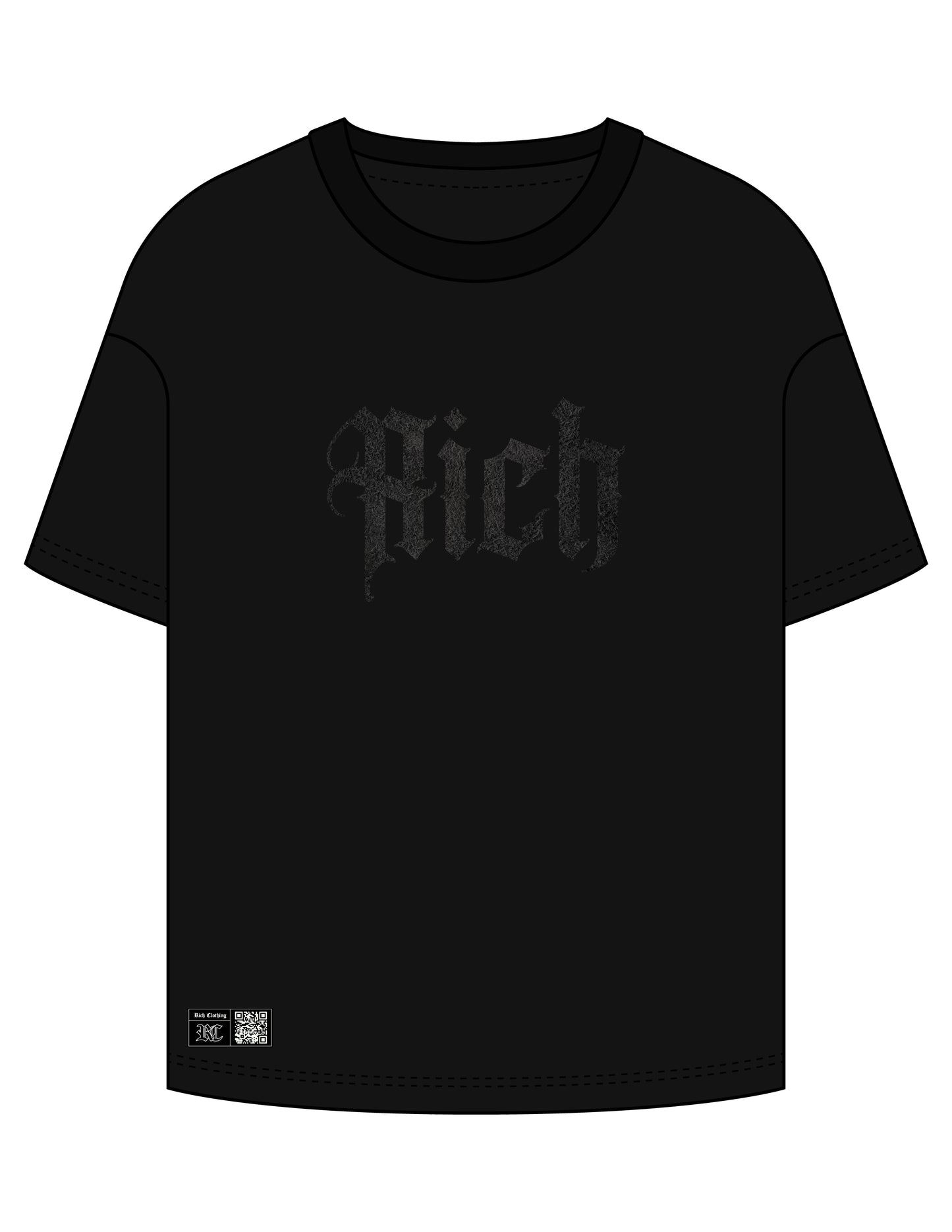 Camiseta Oversize Rich gamuza negro
