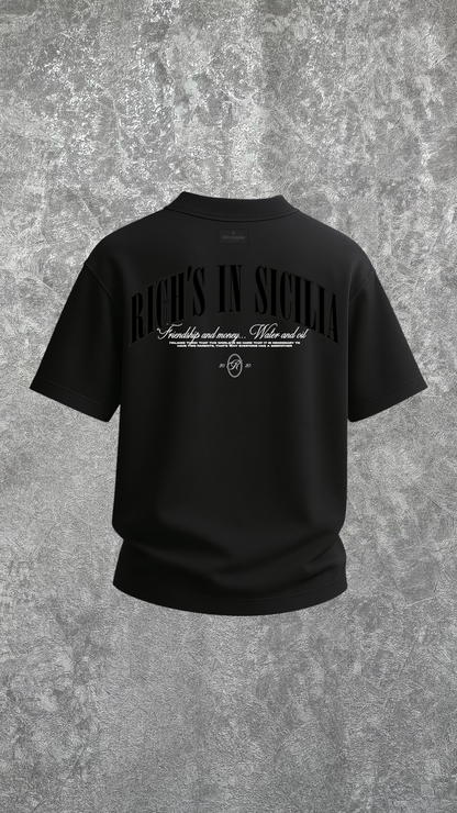 CAMISETA RICH IN SICILIA GAMUZA CUERO