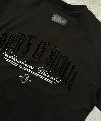 CAMISETA RICH IN SICILIA GAMUZA CUERO